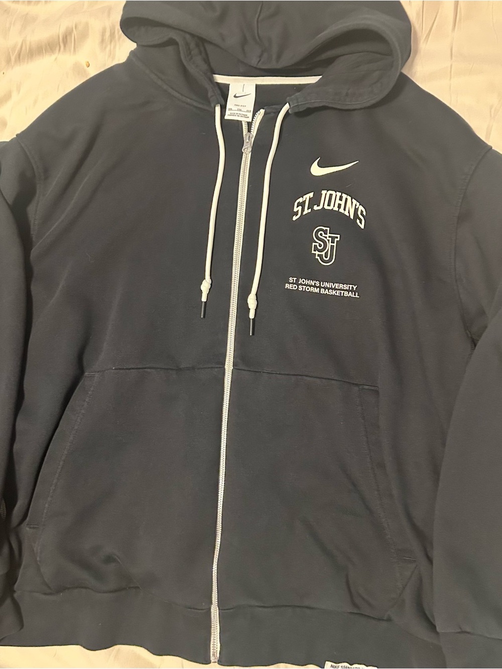 Nike Black Dri-FIT St Johns University Basketball Hoodie full zip XXL
